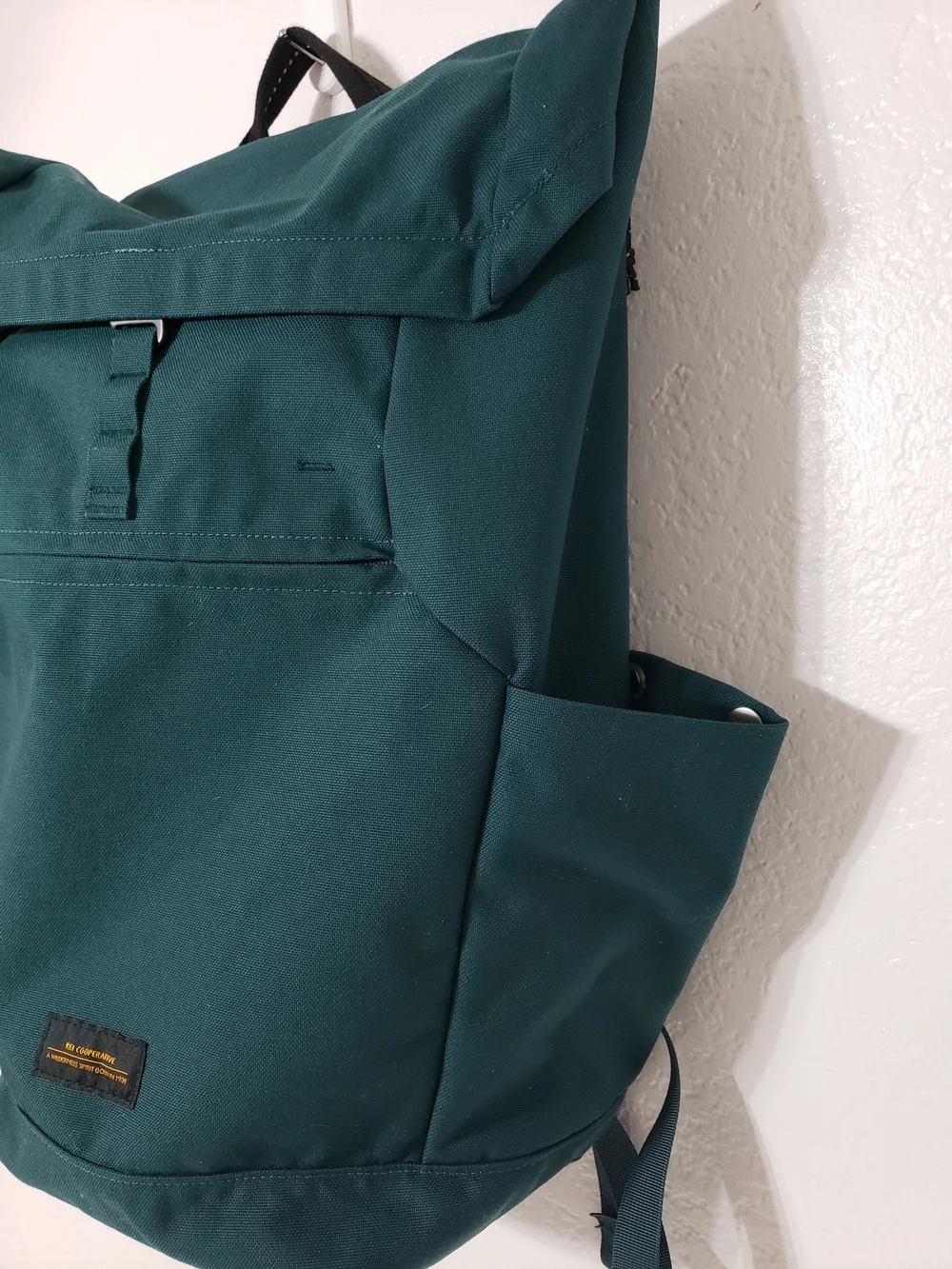 REI Co-op Ruckpack Roll Top Backpack Teal Green Laptop Travel Hiking Daypk